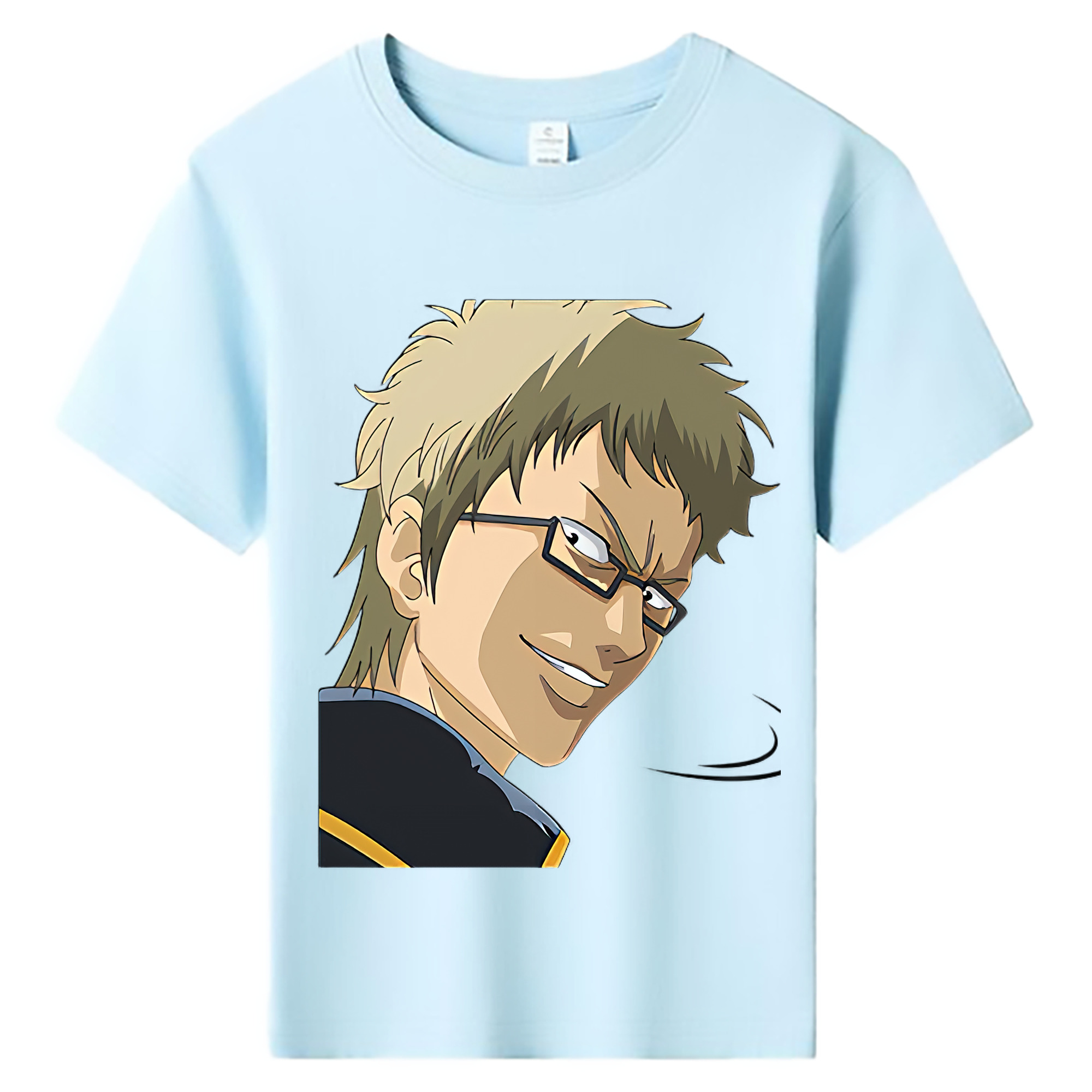 （画像用） ぎんたま 坂田銀時（さかたぎんとき） 神楽 志村新八（しむら しんぱち） GINTAMA Sakata Gintoki Kagura Shimura Shinpachi 綿100％キッズTシャツ（フロントプリント）